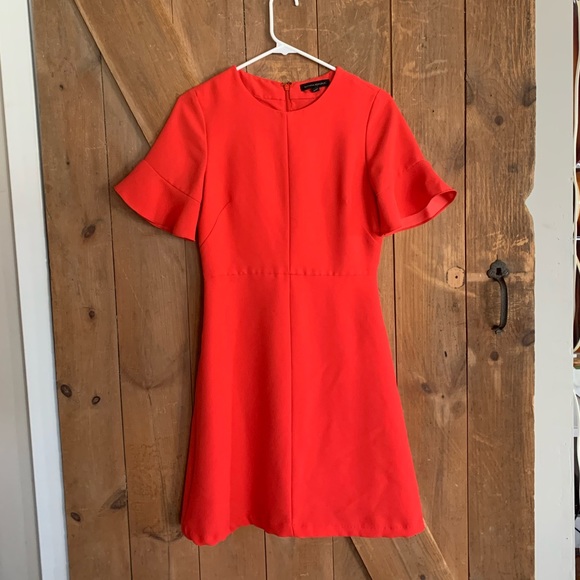 Banana Republic Dresses & Skirts - Banana Republic Orange Flounce Sleeve Dress